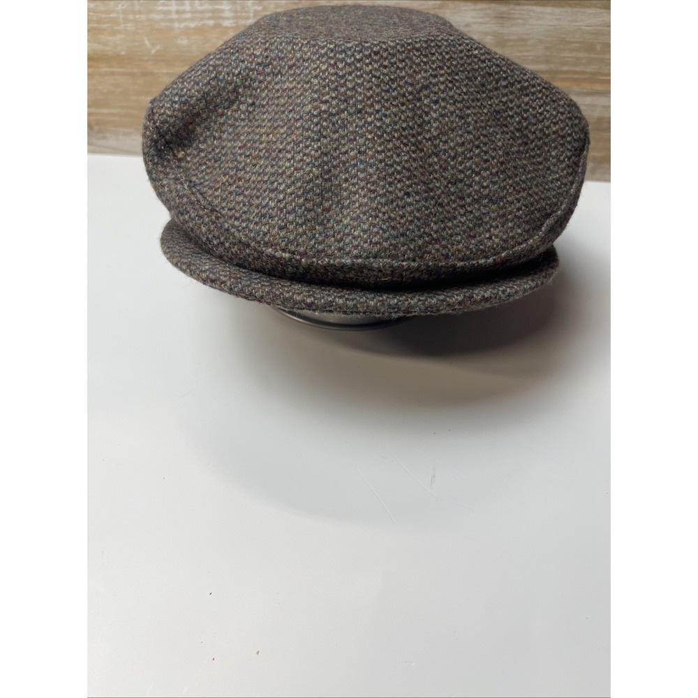 Pendleton Newsboy Hat Cap Adult Medium Earflaps Virgin Wool USA Tweed